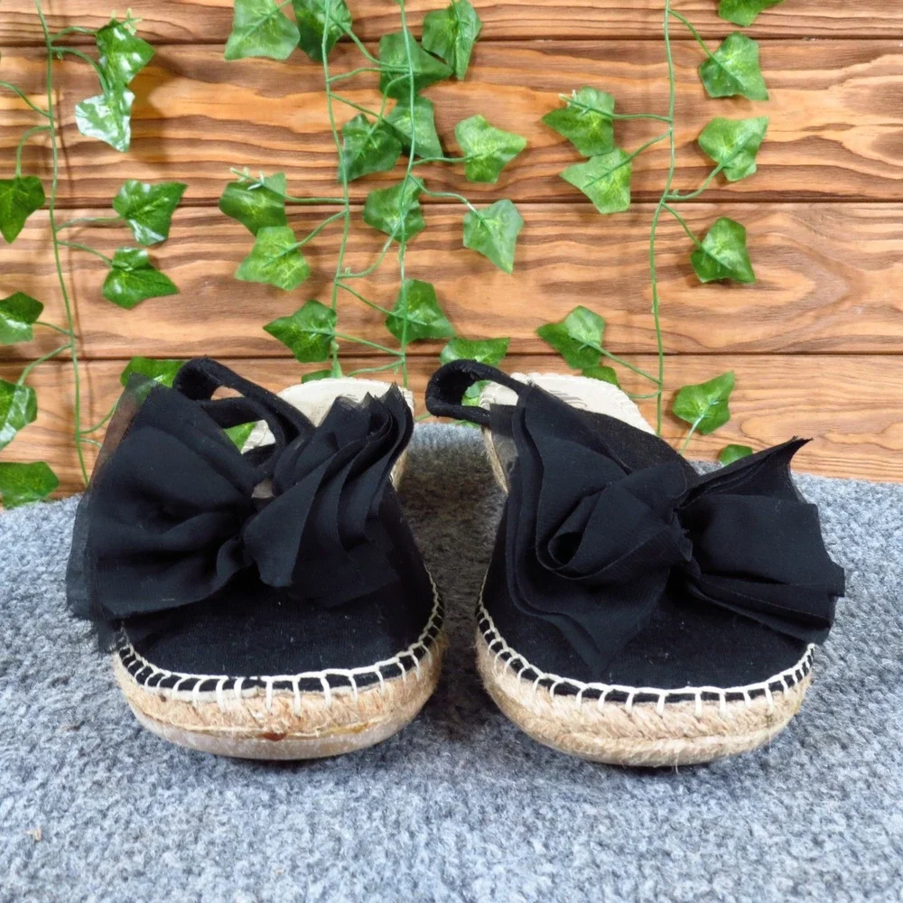 Cliffs by White Mountain Cheerful Womens Espadrille Size 8 Summer Black Fabric